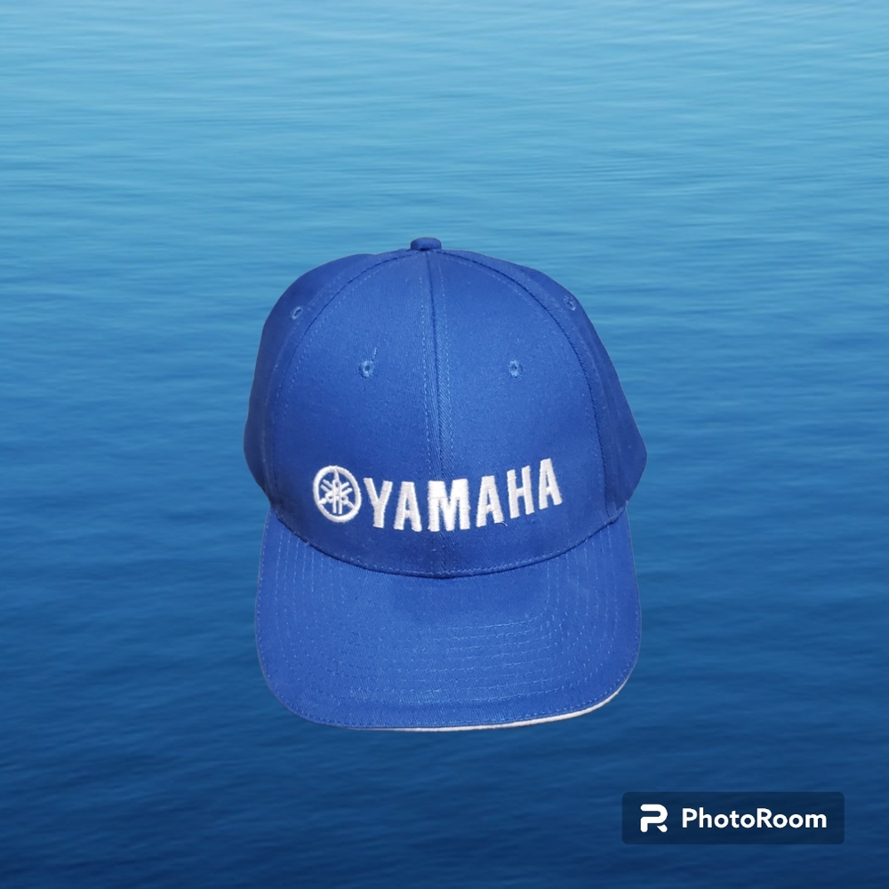 Yamaha Hat Adult Blue Adjustable Hook & Loop Cap Motor Sports Racing Boating